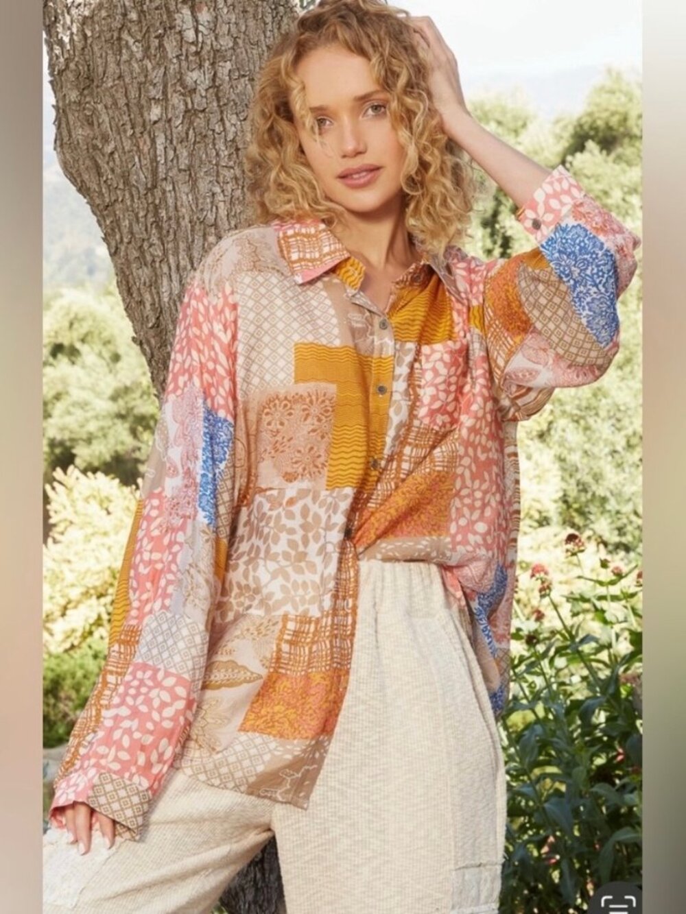 NWT POL Multi Patterned Button Down - Picture 8 of 15